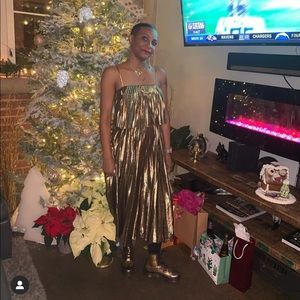 Jcrew Metallic Midi Dress